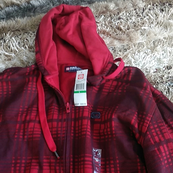 Marc Echo Red Zippered Hoodie Jacket - Picture 2 of 6